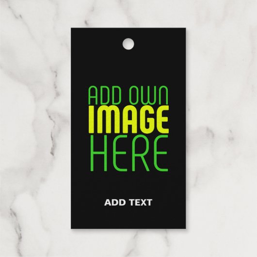 MODERN BEWERKBAAR EENVOUDIG BRUIN AFBEELDING TEKST CADEAULABELS (Achterkant)