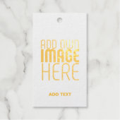 MODERN BEWERKBAAR EENVOUDIG BRUIN AFBEELDING TEKST CADEAULABELS (Voorkant)