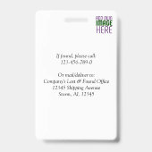 MODERN BEWERKBAAR EENVOUDIG WIT AFBEELDING TEKST S BADGE (Achterkant)