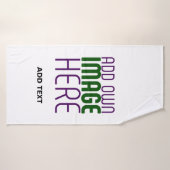 MODERN BEWERKBAAR EENVOUDIG WIT AFBEELDING TEKST S BADHANDDOEK (Badhanddoek)