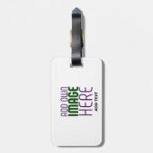 MODERN BEWERKBAAR EENVOUDIG WIT AFBEELDING TEKST S BAGAGELABEL (Achterkant verticaal)