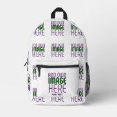 MODERN BEWERKBAAR EENVOUDIG WIT AFBEELDING TEKST S BEDRUKTE RUGZAK (Voorkant)