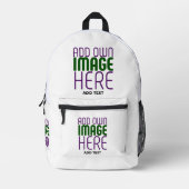 MODERN BEWERKBAAR EENVOUDIG WIT AFBEELDING TEKST S BEDRUKTE RUGZAK (Voorkant)