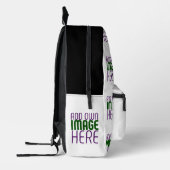 MODERN BEWERKBAAR EENVOUDIG WIT AFBEELDING TEKST S BEDRUKTE RUGZAK (Links)