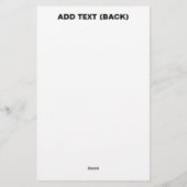 MODERN BEWERKBAAR EENVOUDIG WIT AFBEELDING TEKST S BRIEFPAPIER (Achterkant)
