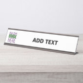 MODERN BEWERKBAAR EENVOUDIG WIT AFBEELDING TEKST S BUREAU NAAMBORDJE (Voorkant)