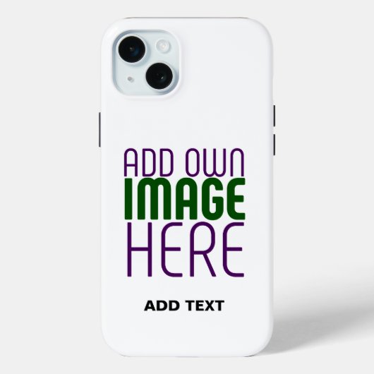 MODERN BEWERKBAAR EENVOUDIG WIT AFBEELDING TEKST S Case-Mate iPhone CASE (Achterkant)