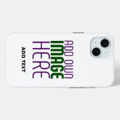 MODERN BEWERKBAAR EENVOUDIG WIT AFBEELDING TEKST S Case-Mate iPhone CASE (Achterkant (horizontaal))
