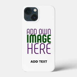 MODERN BEWERKBAAR EENVOUDIG WIT AFBEELDING TEKST S iPhone 13 MINI HOESJE