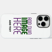 MODERN BEWERKBAAR EENVOUDIG WIT AFBEELDING TEKST S Case-Mate iPhone CASE (Achterkant (horizontaal))