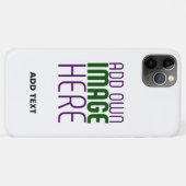 MODERN BEWERKBAAR EENVOUDIG WIT AFBEELDING TEKST S Case-Mate iPhone CASE (Achterkant (horizontaal))