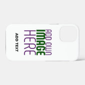 MODERN BEWERKBAAR EENVOUDIG WIT AFBEELDING TEKST S Case-Mate iPhone CASE (Achterkant (horizontaal))
