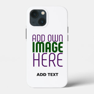 MODERN BEWERKBAAR EENVOUDIG WIT AFBEELDING TEKST S iPhone 13 MINI HOESJE
