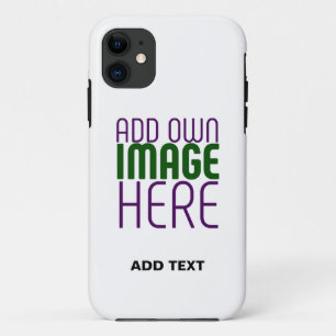 MODERN BEWERKBAAR EENVOUDIG WIT AFBEELDING TEKST S iPhone 11 HOESJE