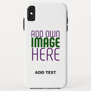 MODERN BEWERKBAAR EENVOUDIG WIT AFBEELDING TEKST S iPhone XS MAX HOESJE
