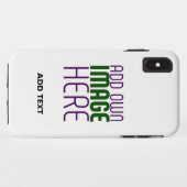MODERN BEWERKBAAR EENVOUDIG WIT AFBEELDING TEKST S Case-Mate iPhone CASE (Achterkant (horizontaal))