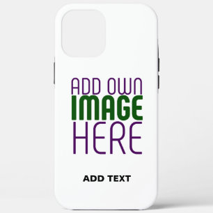 MODERN BEWERKBAAR EENVOUDIG WIT AFBEELDING TEKST S iPhone 12 PRO MAX HOESJE