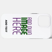 MODERN BEWERKBAAR EENVOUDIG WIT AFBEELDING TEKST S Case-Mate iPhone CASE (Achterkant (horizontaal))