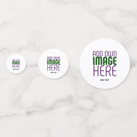 MODERN BEWERKBAAR EENVOUDIG WIT AFBEELDING TEKST S CONFETTI (Achterkanten)