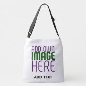 MODERN BEWERKBAAR EENVOUDIG WIT AFBEELDING TEKST S CROSSBODY TAS (Achterkant)