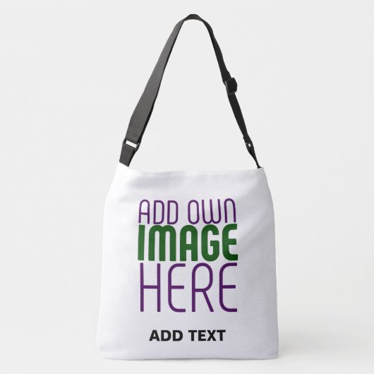 MODERN BEWERKBAAR EENVOUDIG WIT AFBEELDING TEKST S CROSSBODY TAS (Achterkant)