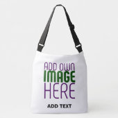 MODERN BEWERKBAAR EENVOUDIG WIT AFBEELDING TEKST S CROSSBODY TAS (Voorkant)