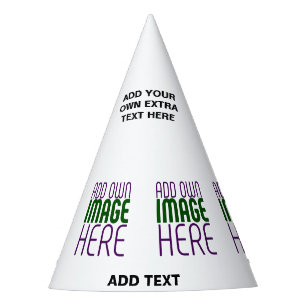 MODERN BEWERKBAAR EENVOUDIG WIT AFBEELDING TEKST S FEESTHOEDJES