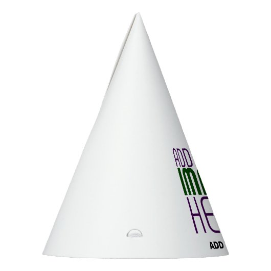 MODERN BEWERKBAAR EENVOUDIG WIT AFBEELDING TEKST S FEESTHOEDJES (Links)