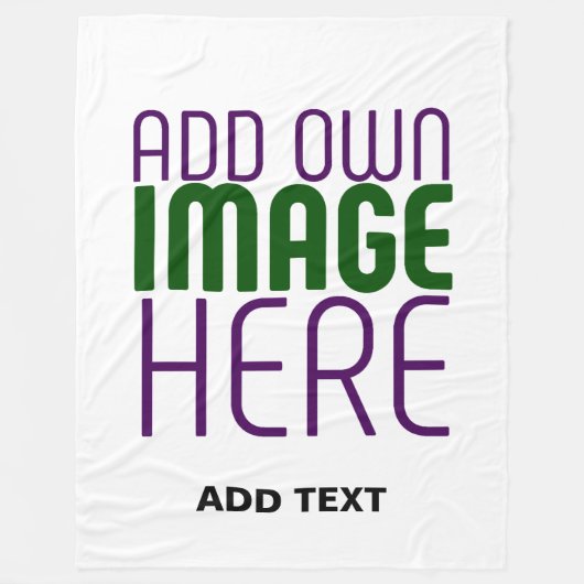 MODERN BEWERKBAAR EENVOUDIG WIT AFBEELDING TEKST S FLEECE DEKEN (Voorkant)