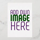 MODERN BEWERKBAAR EENVOUDIG WIT AFBEELDING TEKST S FOLIE UITNODIGING (Achterkant)