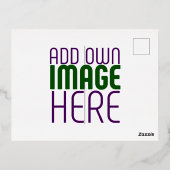 MODERN BEWERKBAAR EENVOUDIG WIT AFBEELDING TEKST S FOLIE UITNODIGING BRIEFKAART (Achterkant)