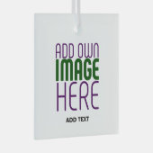 MODERN BEWERKBAAR EENVOUDIG WIT AFBEELDING TEKST S GLAS ORNAMENT (Voorkant Rechts)