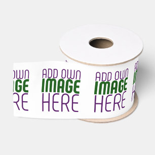 MODERN BEWERKBAAR EENVOUDIG WIT AFBEELDING TEKST S GROSGRAIN LINT