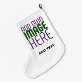 MODERN BEWERKBAAR EENVOUDIG WIT AFBEELDING TEKST S GROTE KERSTSOK (Achterkant (Hangend))