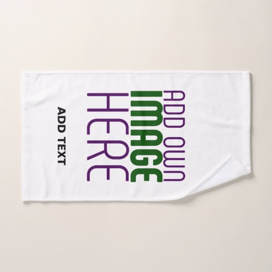 MODERN BEWERKBAAR EENVOUDIG WIT AFBEELDING TEKST S HANDDOEK (Handdoek)