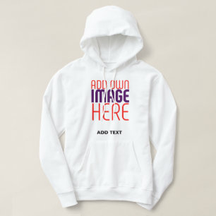 MODERN BEWERKBAAR EENVOUDIG WIT AFBEELDING TEKST S HOODIE