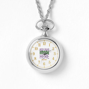 MODERN BEWERKBAAR EENVOUDIG WIT AFBEELDING TEKST S HORLOGE