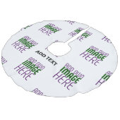 MODERN BEWERKBAAR EENVOUDIG WIT AFBEELDING TEKST S IMITATIE LINNEN KERSTBOOM KLEED (Gekanteld)