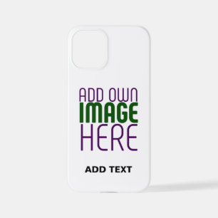 MODERN BEWERKBAAR EENVOUDIG WIT AFBEELDING TEKST S iPhone 12 MINI HOESJE