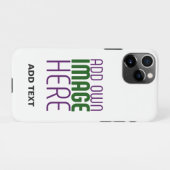 MODERN BEWERKBAAR EENVOUDIG WIT AFBEELDING TEKST S iPhone HOESJE (Achterkant horizontaal)