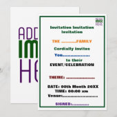 MODERN BEWERKBAAR EENVOUDIG WIT AFBEELDING TEKST S KAART (Voorkant / Achterkant)