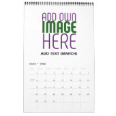 MODERN BEWERKBAAR EENVOUDIG WIT AFBEELDING TEKST S KALENDER (Mar 2026)