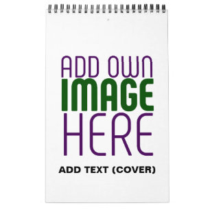 MODERN BEWERKBAAR EENVOUDIG WIT AFBEELDING TEKST S KALENDER