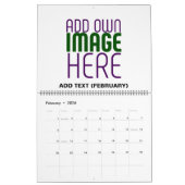 MODERN BEWERKBAAR EENVOUDIG WIT AFBEELDING TEKST S KALENDER (Feb 2026)