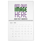 MODERN BEWERKBAAR EENVOUDIG WIT AFBEELDING TEKST S KALENDER (Mar 2026)