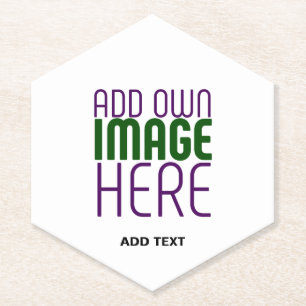 MODERN BEWERKBAAR EENVOUDIG WIT AFBEELDING TEKST S KARTONNEN ONDERZETTERS