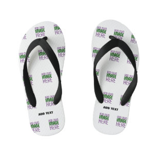 MODERN BEWERKBAAR EENVOUDIG WIT AFBEELDING TEKST S KINDER TEENSLIPPERS