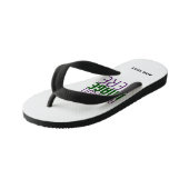 MODERN BEWERKBAAR EENVOUDIG WIT AFBEELDING TEKST S KINDER TEENSLIPPERS (Schuin)