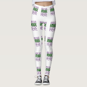 MODERN BEWERKBAAR EENVOUDIG WIT AFBEELDING TEKST S LEGGINGS