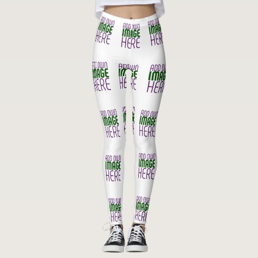 MODERN BEWERKBAAR EENVOUDIG WIT AFBEELDING TEKST S LEGGINGS (Voorkant)
